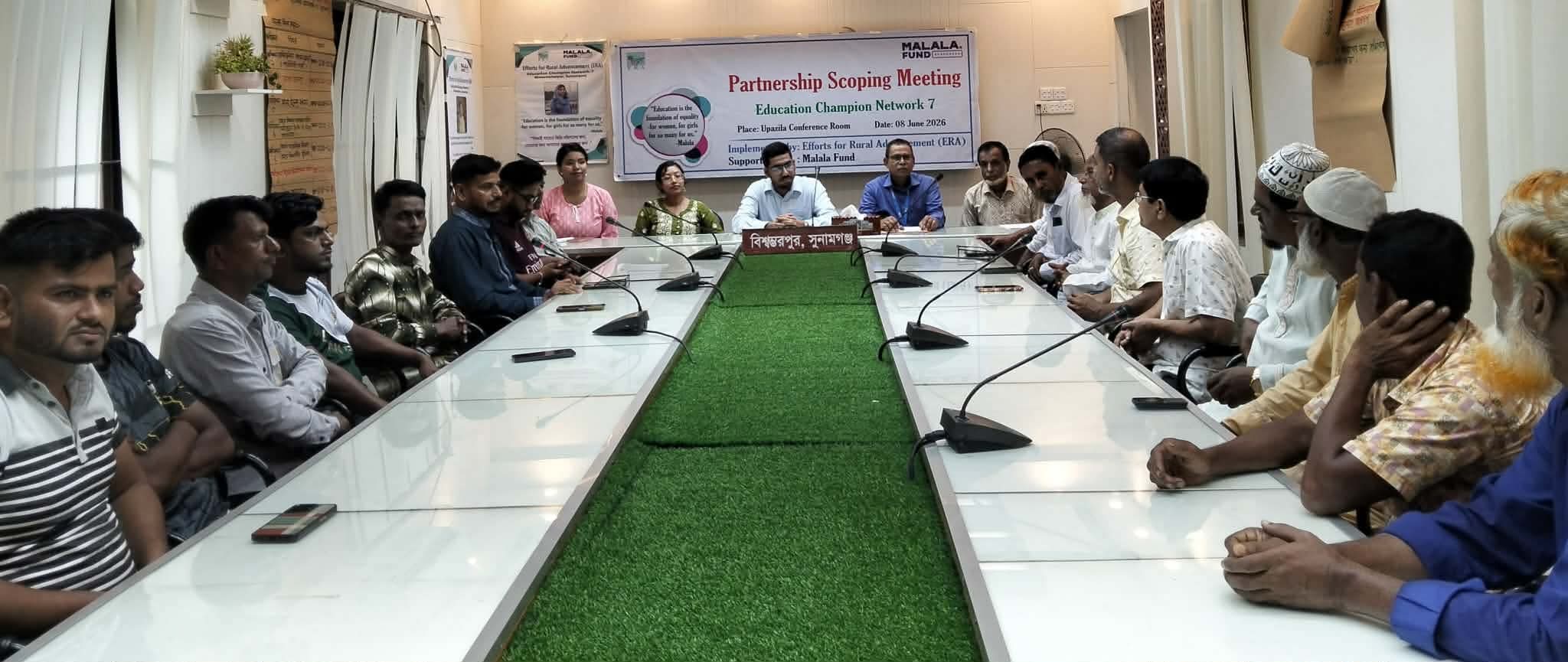 বিশ্বম্ভরপুরে মেয়েদের মাধ্যমিক শিক্ষায় আর্থিক সহায়তা নিয়ে পার্টনারশিপ স্কোপিং সভা অনুষ্ঠিত হয়।